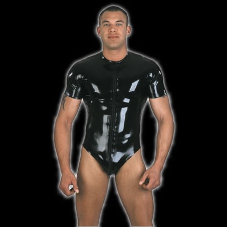 Leotard with 1/4 sleeves, with front zip