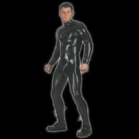 Catsuit with codpiece, front zip