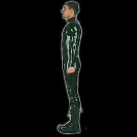 Latex catsuit with sheath