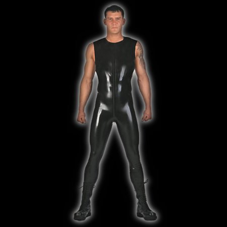 Latex full body suit, sleeveless