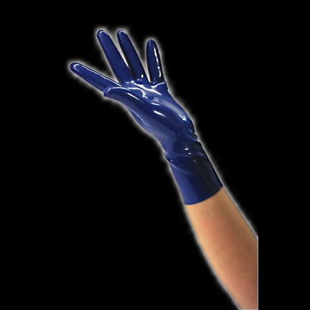 Blue short gloves