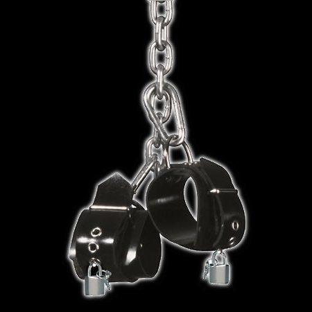 Rubber foot restraints, lockable