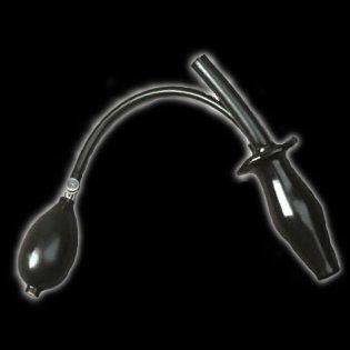 Inflatable butt plug with tube