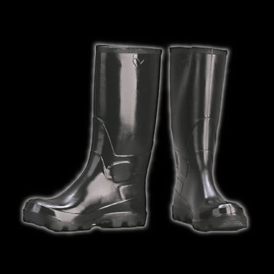 Rubber boots, knee-length, unlined