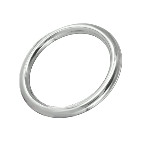 Stainless Steel Round Cock Ring 8 mm