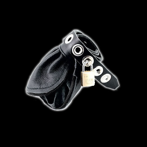 Leather Chastity Bag