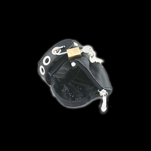 Leather Chastity Bag With Internal Spikes