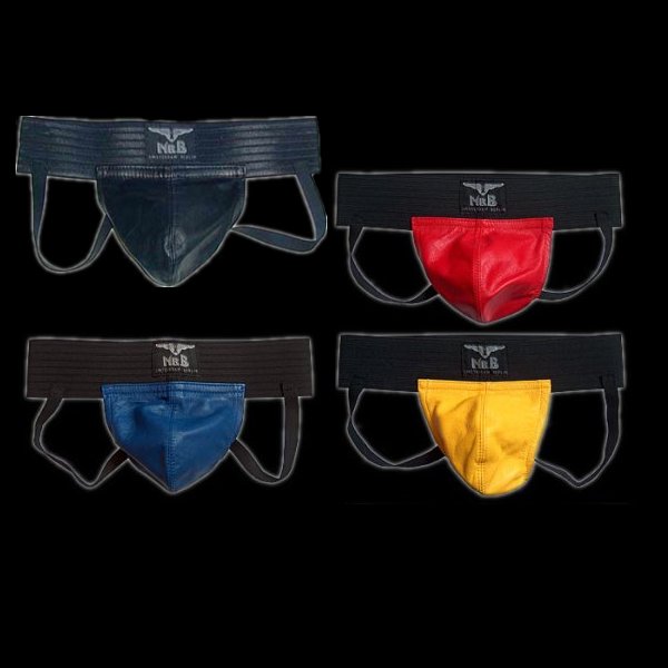 Leather Jockstrap Plain with 2 bands