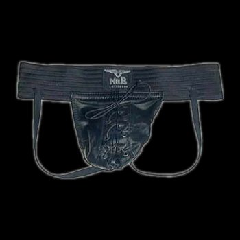 Leather Jockstrap Lace with 2 bands