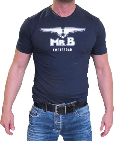 Glow Mister B T-shirt blue