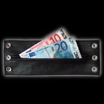 Wrist wallet with zip