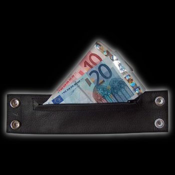 Small wrist wallet with zip