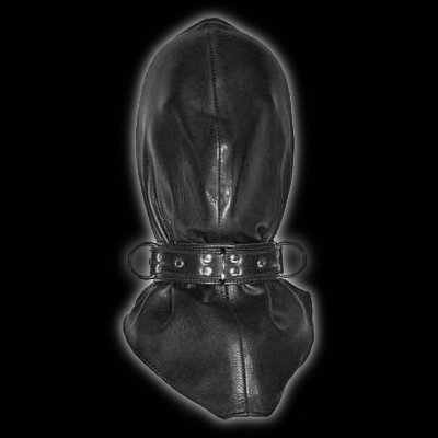 Leather headbag with collar