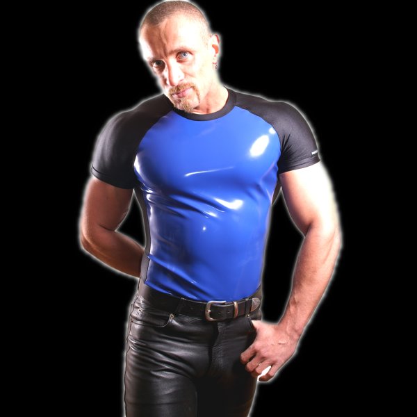 T-shirt with latex front