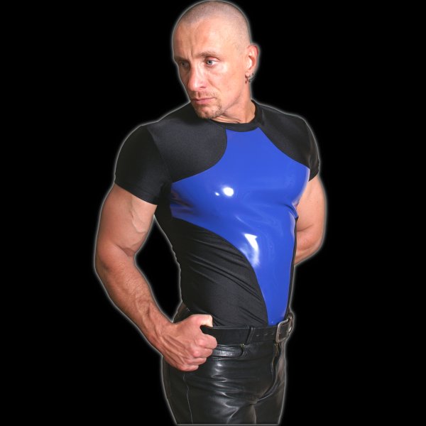 Shirt with slim latex front