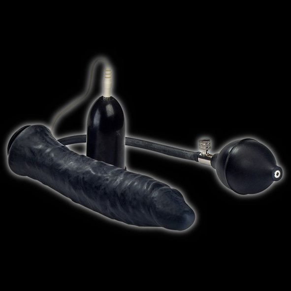 Inflatable dildo with vibration