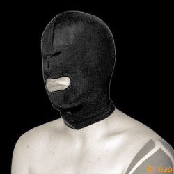 Double-layer spandex mask with mouth opening