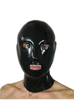 Anatomical mask with zip and nose tubing Anatomical mask with zip and nose tubing