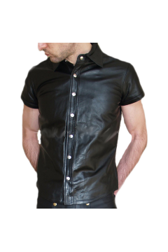 Leather shirt - cowhide plain Leather shirt - cowhide plain