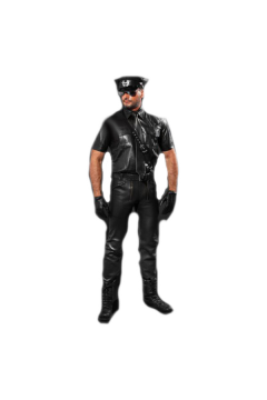 Leather shirt - uniform style Leather shirt - uniform style