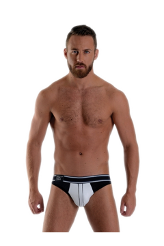 Mister B URBAN Manhattan Jockstrap White Black Mister B URBAN Manhattan Jockstrap White Black