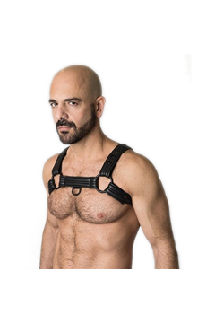 Neoprene Bulldog Harness - fekete Neoprene Bulldog Harness - fekete